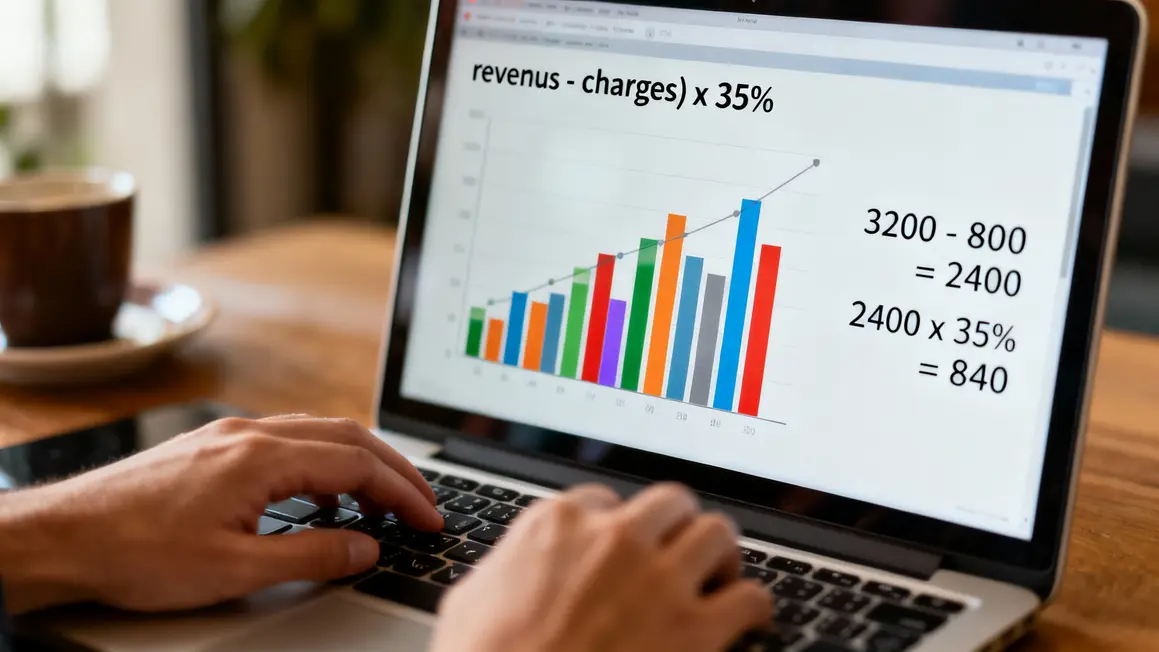 Exemple calcul formule capacité d'emprunt immobilier à l'écran