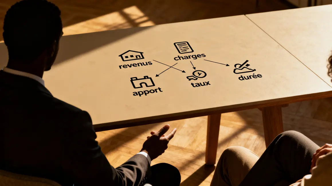 icones parametres pret immobilier avec conseiller