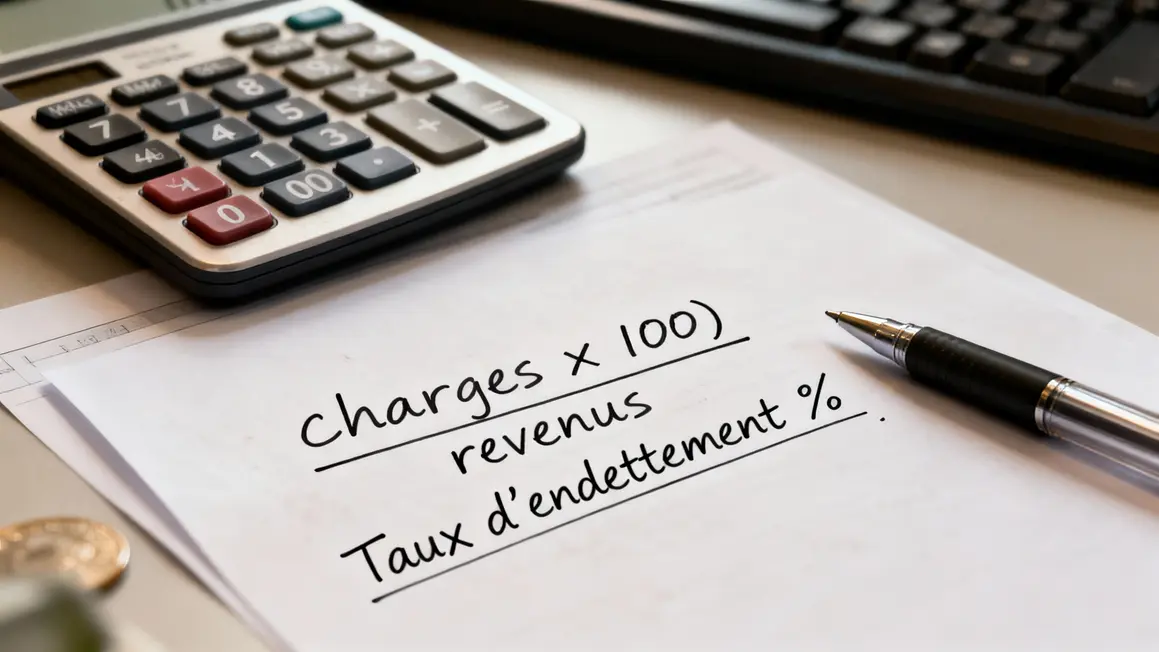 calculatrice formule taux d'endettement