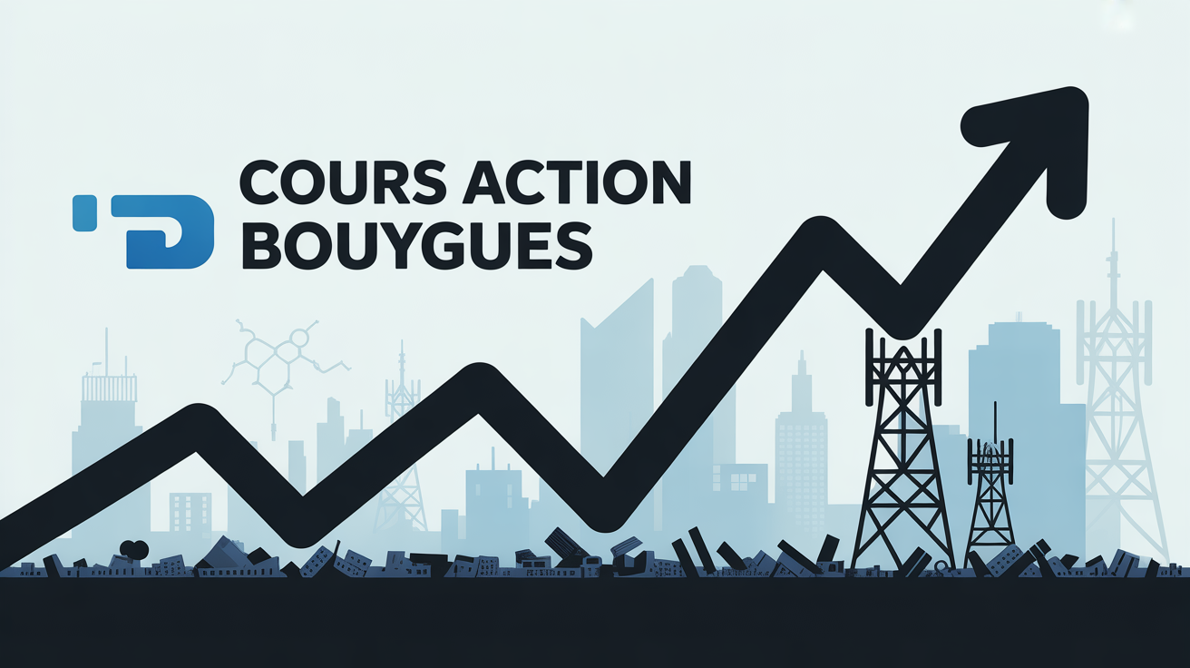 graphique action bouygues tendance haussiere
