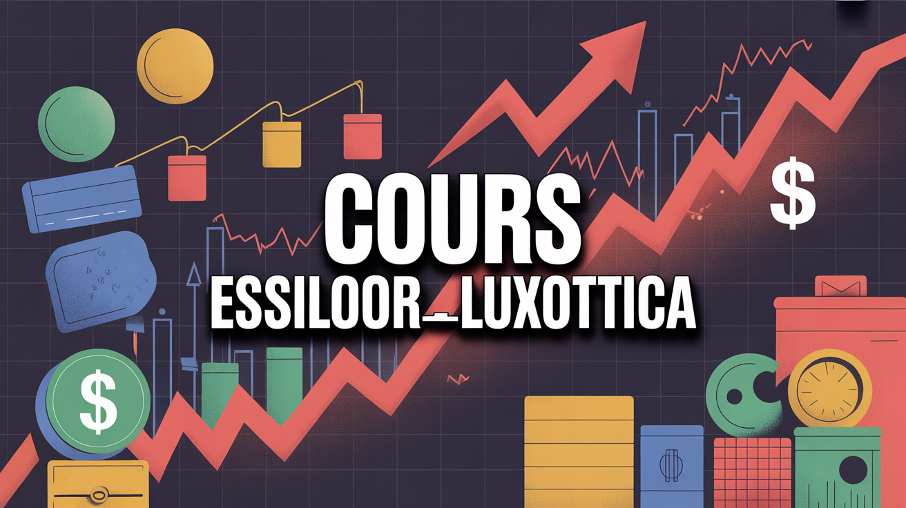 illustration action essilor graphique boursier