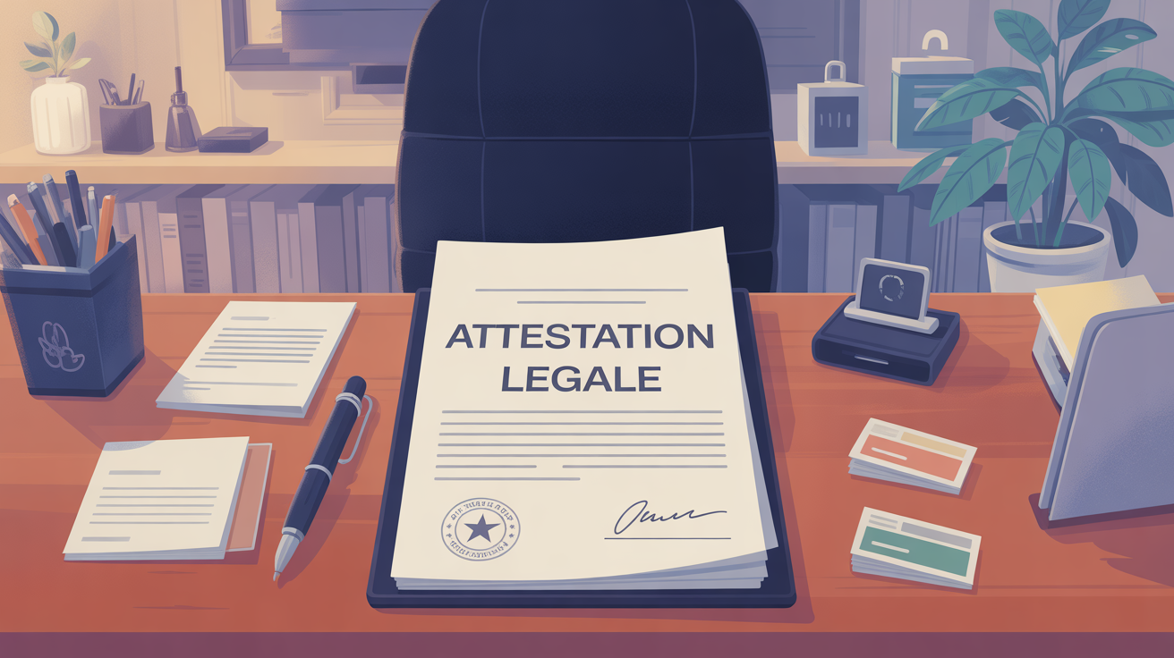 bureau administratif attestation legale dossier stylo