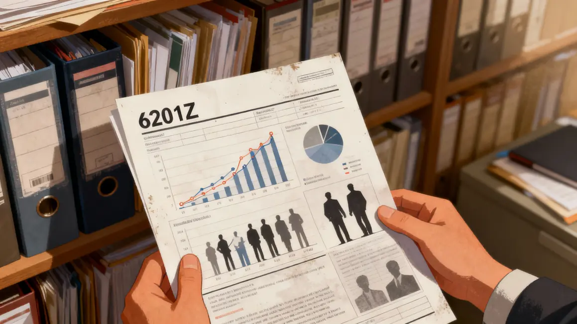 feuille code NAF 6201Z et statistiques