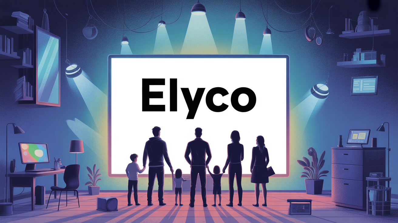 elyco espace digital famille silhouettes ecran
