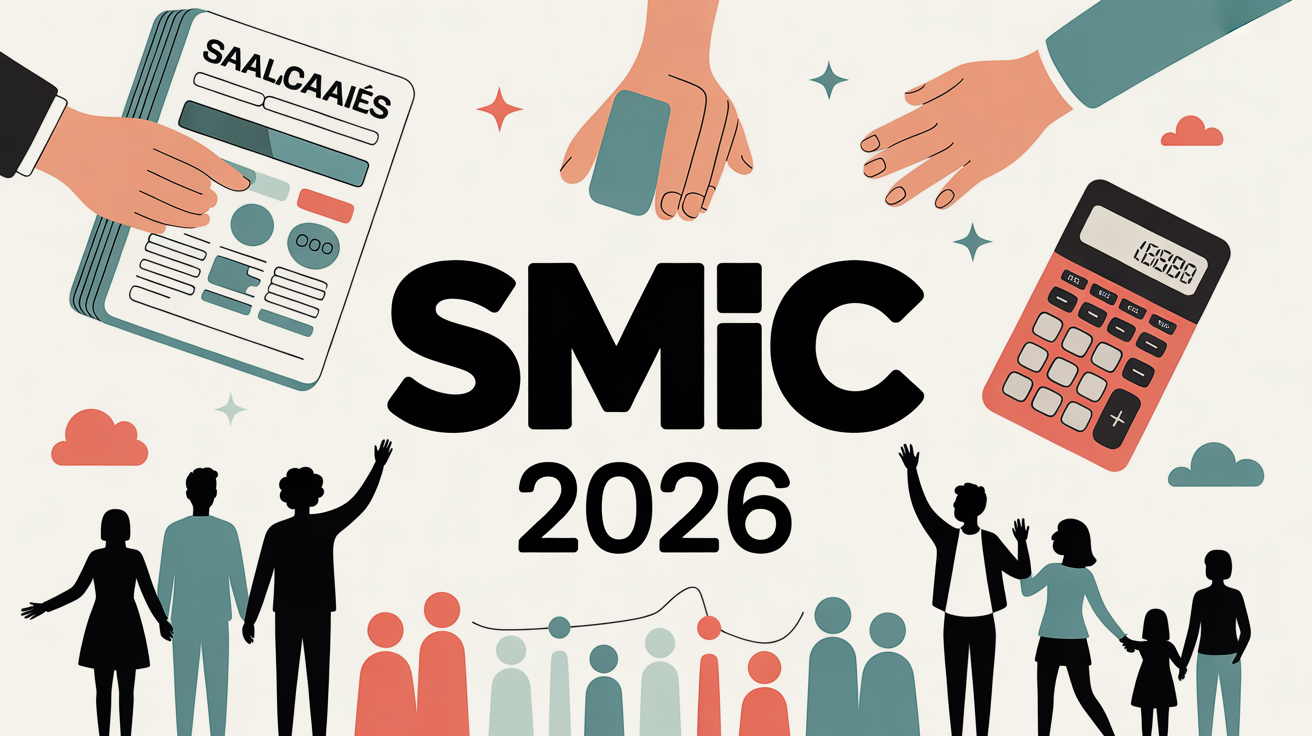 Illustration revenu minimum 2026 sur bulletin salaire