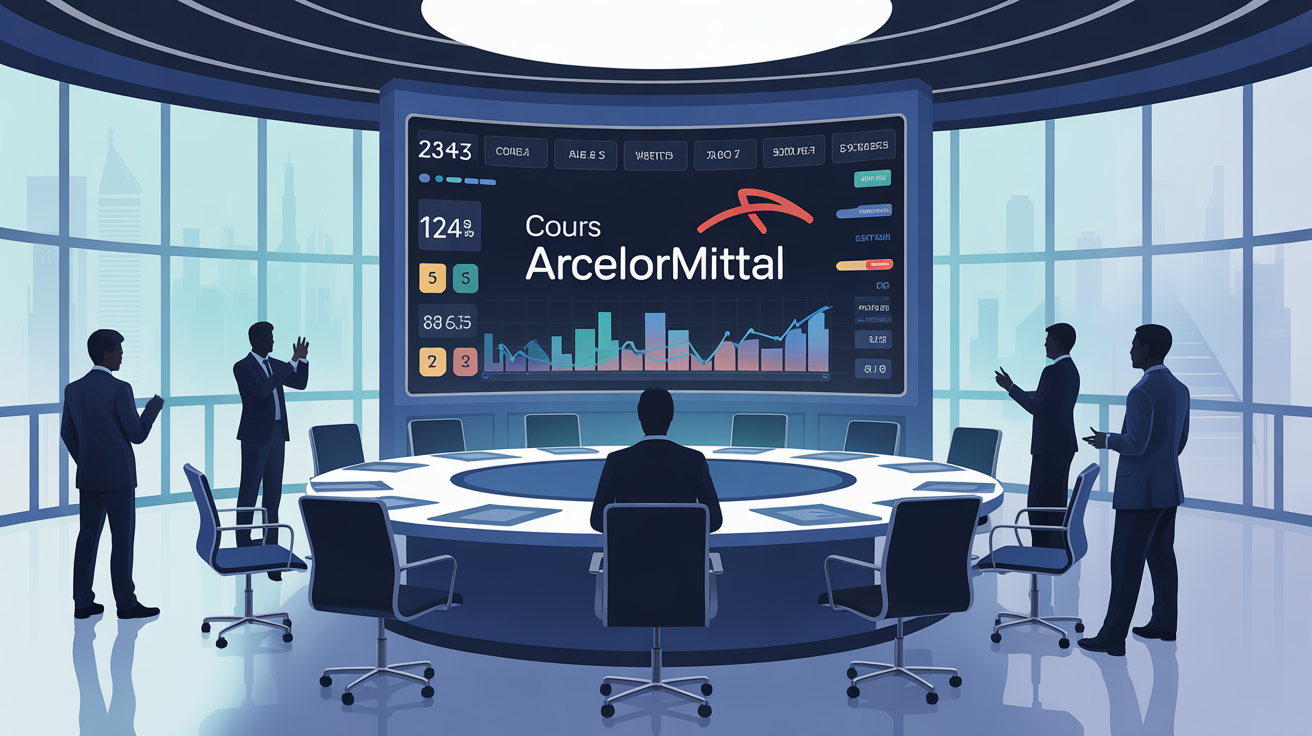 trading action arcelormittal graphique moderne