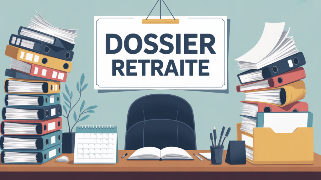 bureau avec papiers aide pour dossier retraite