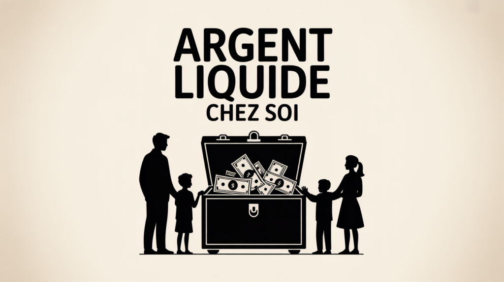 argent liquide chez soi salon coffre-fort famille