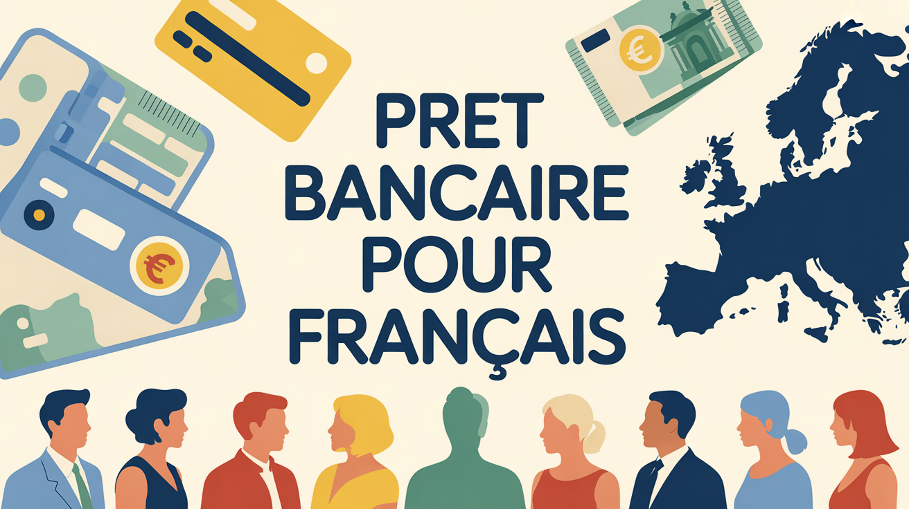 Illustration carte Europe banque, quelle banque étrangère prête aux français