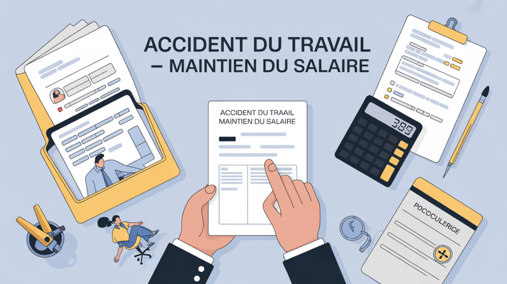 accident de travail payé à 100 fiche paie documents