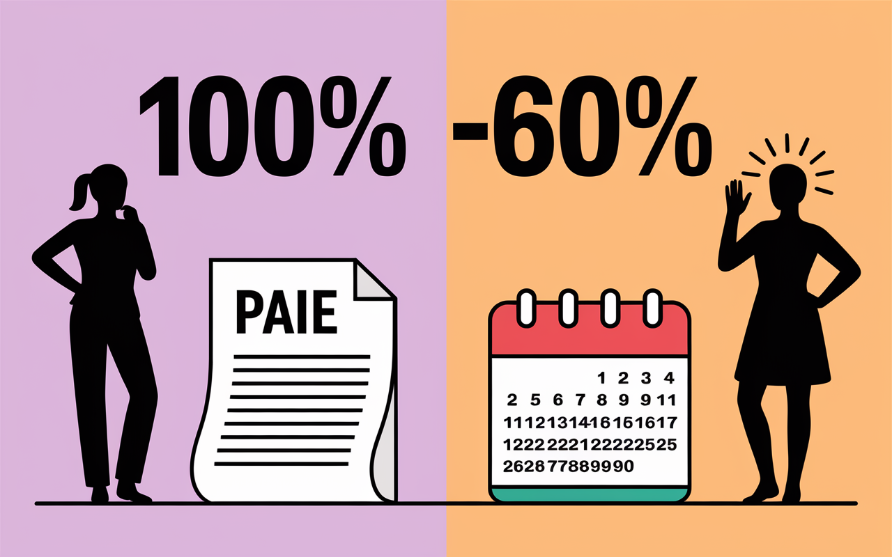 accident de travail payé à 100 tableau comparaison