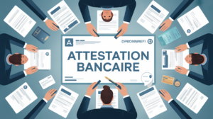 attestation bancaire stylisée au bureau