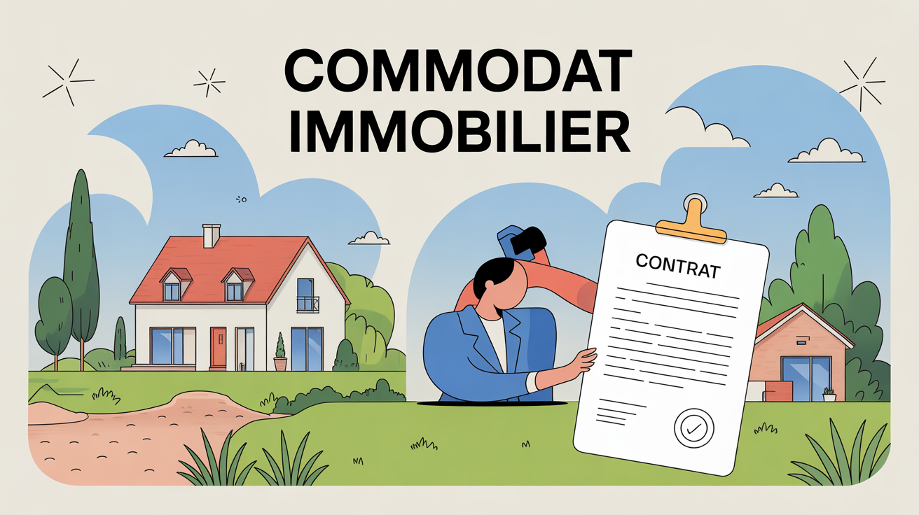 Illustration commodat immobilier maison terrain contrat