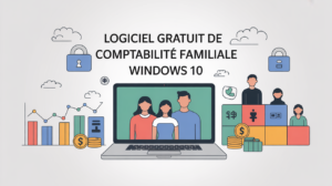 logiciel de comptabilité familiale gratuit pour windows 10 illustration famille ordinateur
