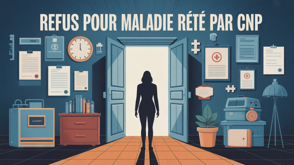 maladie rejeté par les assurance cnp, porte fermée, documents