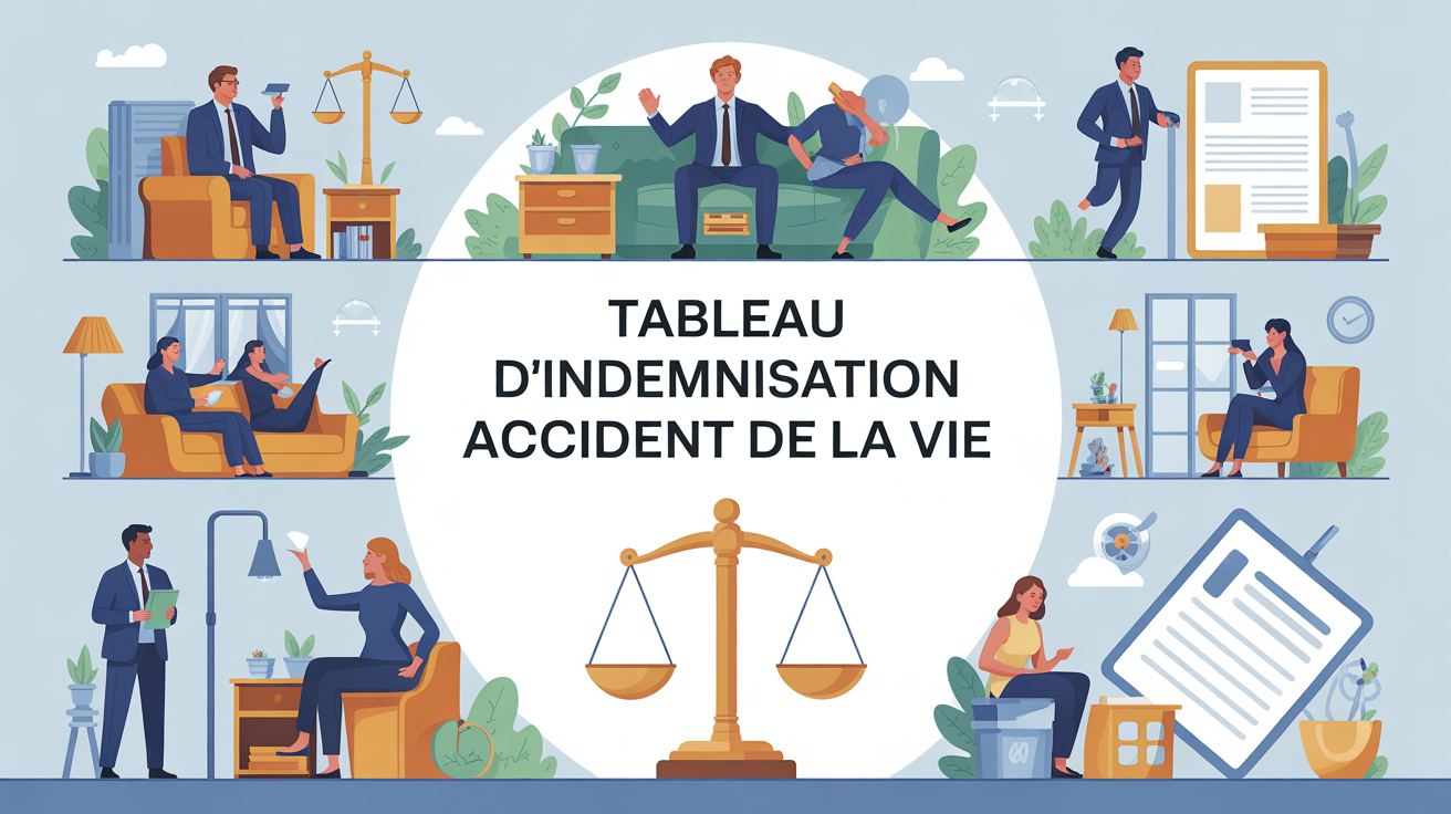 tableau indemnisation accident de la vie dossier justice