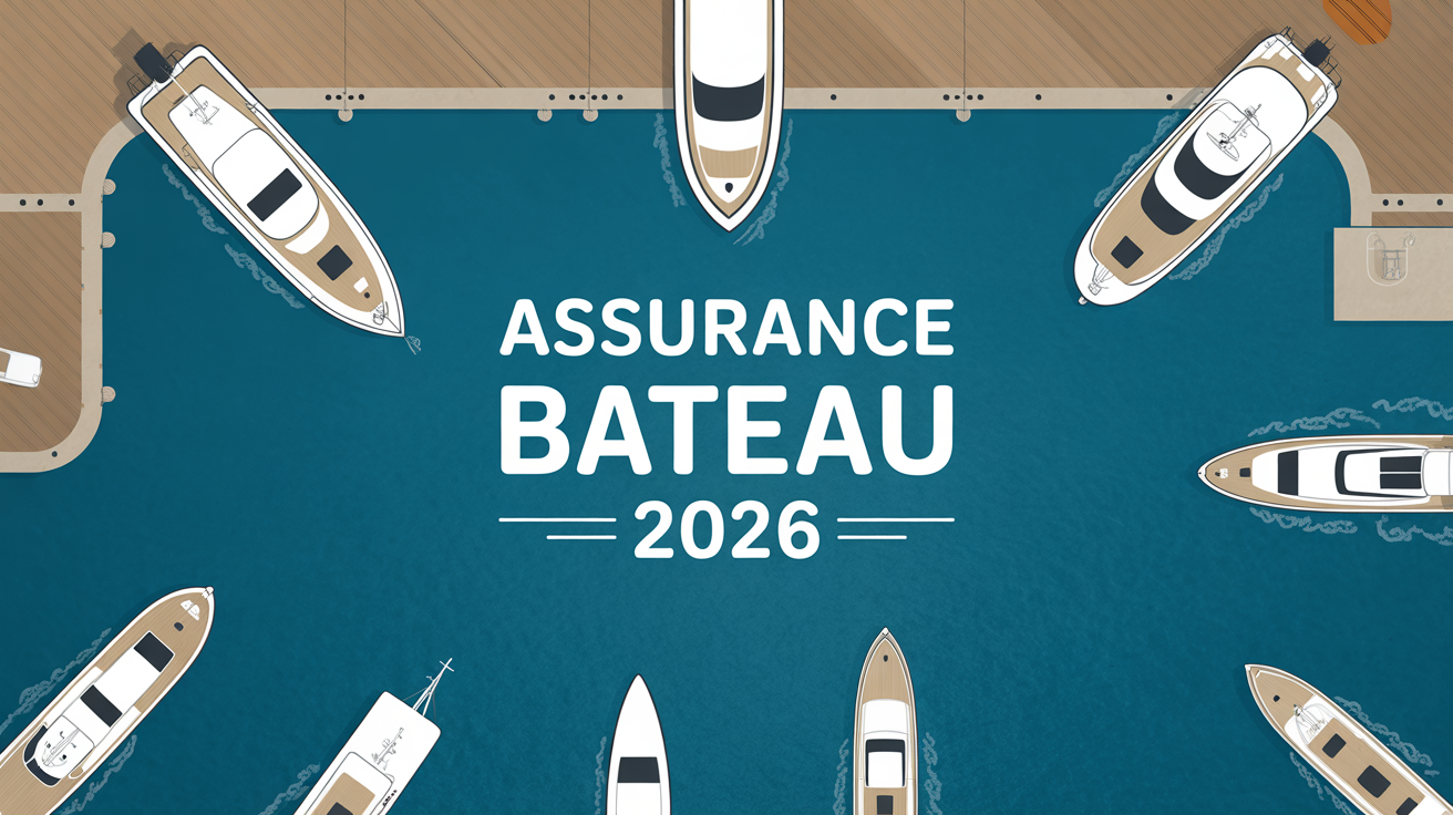 assurance bateau prix 2026 vue dessus port stylisé