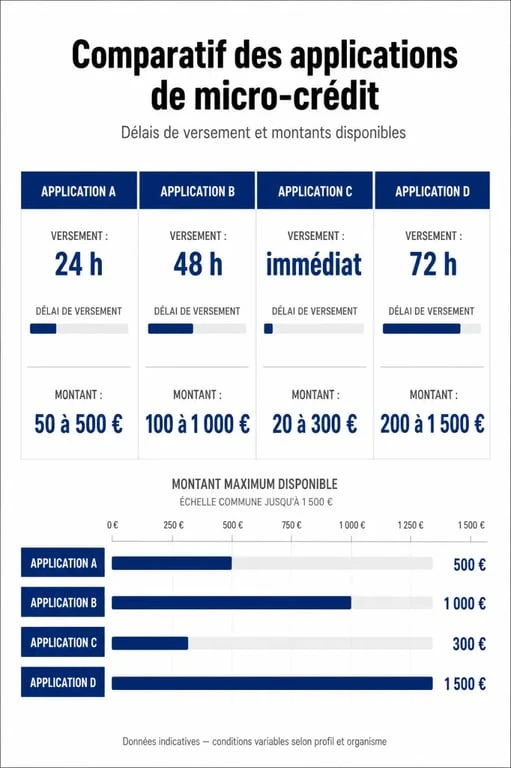 Comparatif des applications pour obtenir un prêt de 100 euros