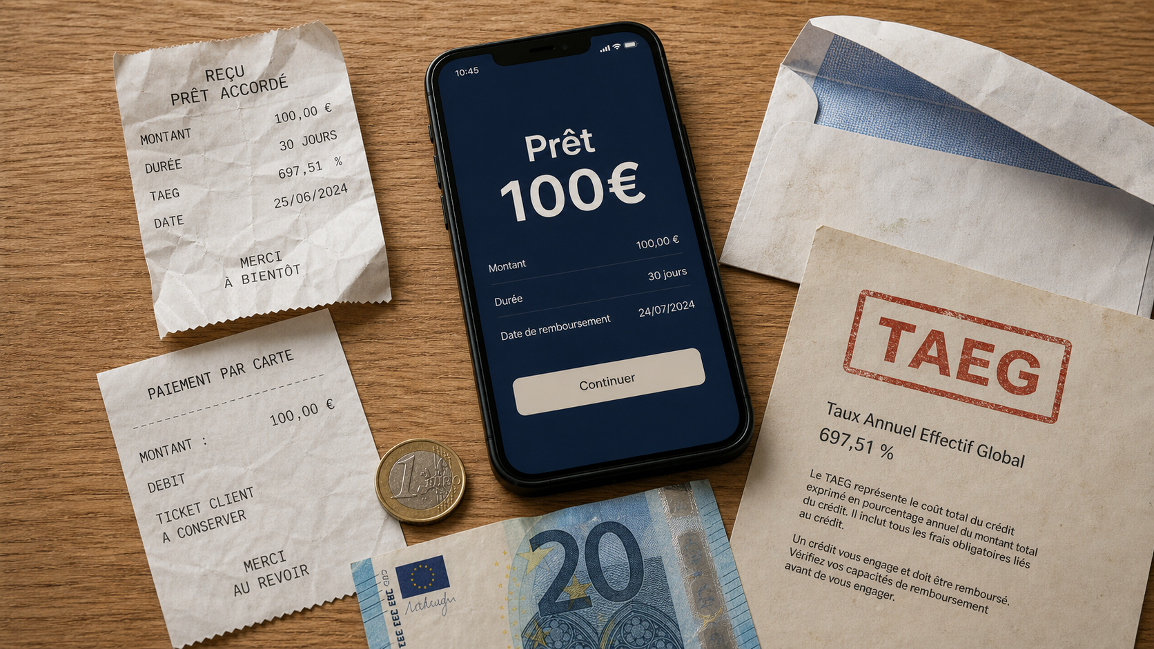Prêt 100 euros application : demande en 24h, critères