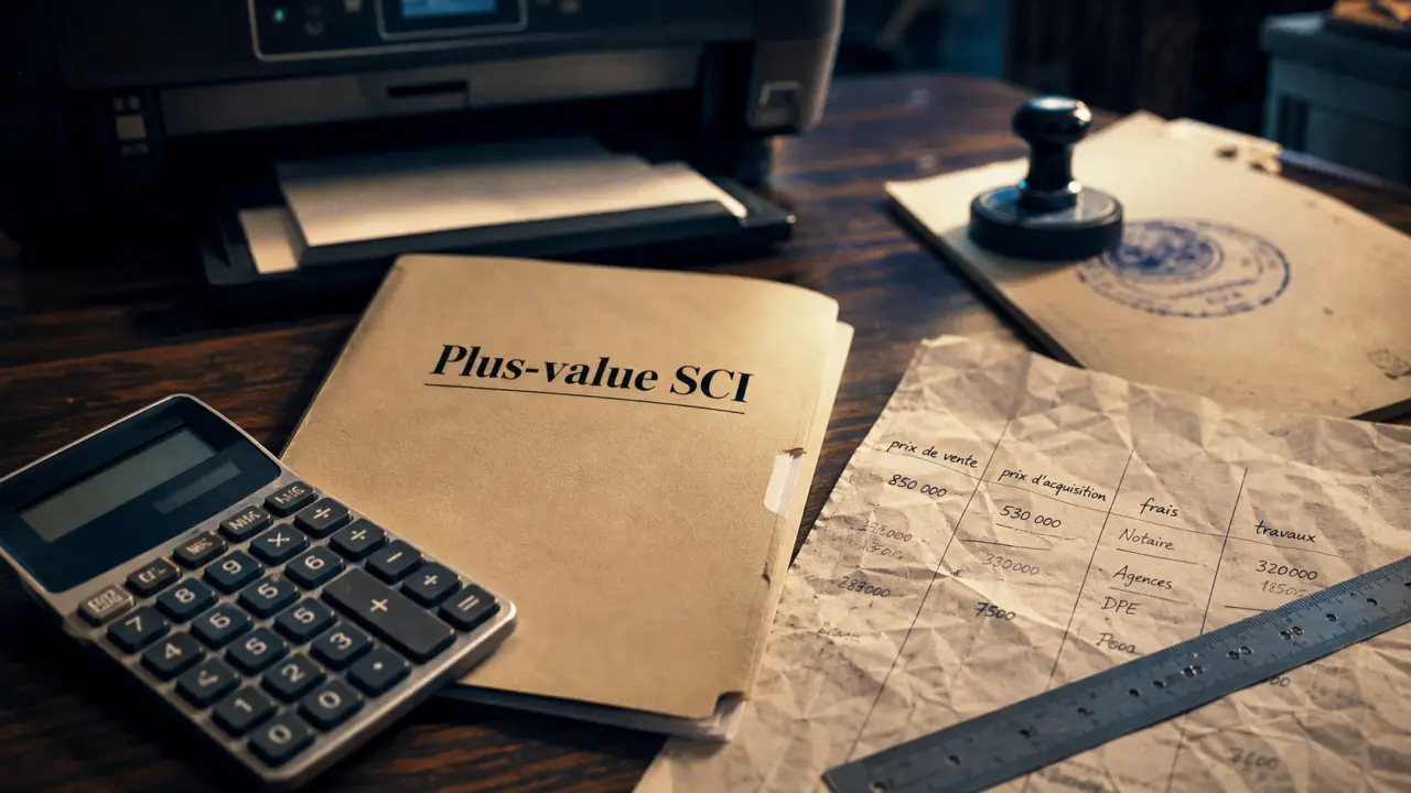 calcul plus value immobilière sci : dossier et calculatrice