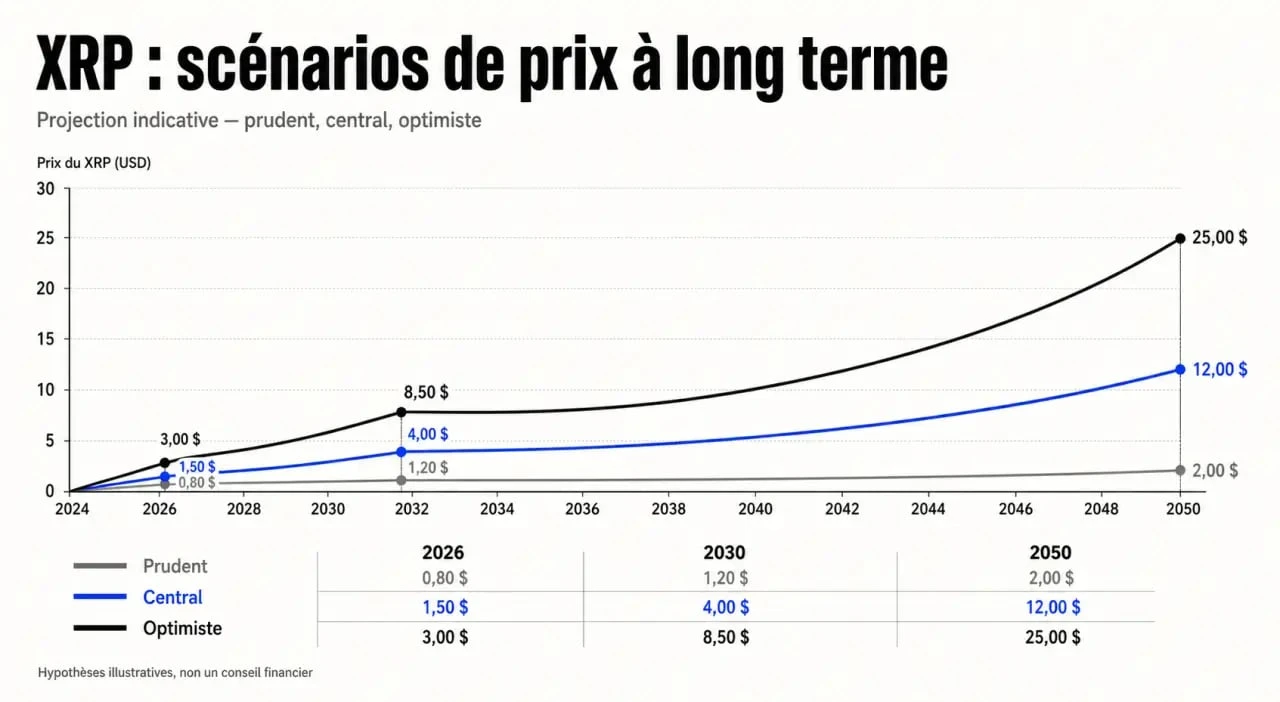 XRP avenir : visualisation des scénarios de prix et des perspectives de long terme