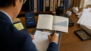 Livret avenir bfm : agent public complète un formulaire, écran livret et épargne