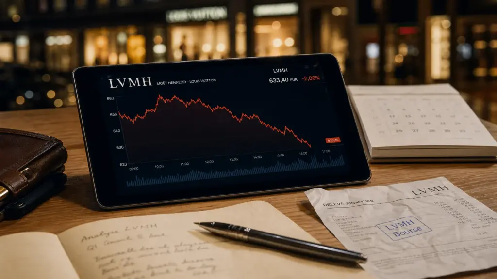 lvmh bourse avis : graphique de recul et décision acheter ou attendre