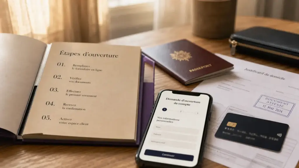 Ouvrir compte banque populaire : documents et étapes sur bureau