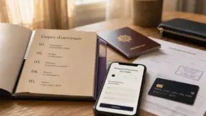 Ouvrir compte banque populaire : documents et étapes sur bureau
