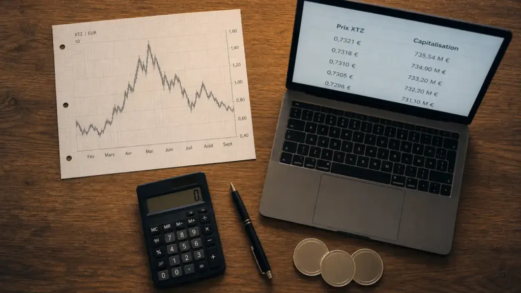 Cours tezos à 0,3445€ : staking et gouvernance on-chain