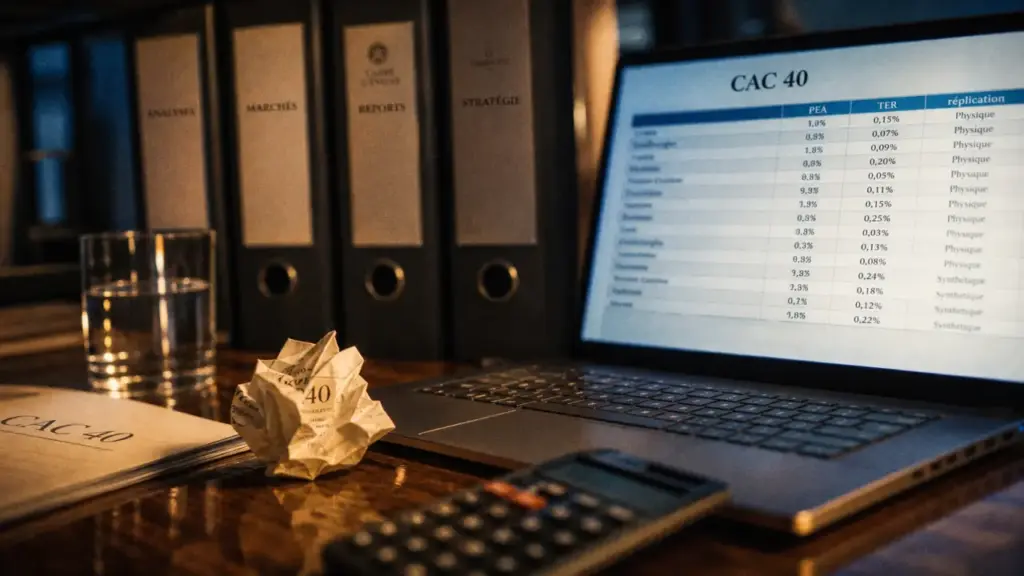 Meilleur etf cac 40 : PEA, réplication et frais 0,20% à 0,25%