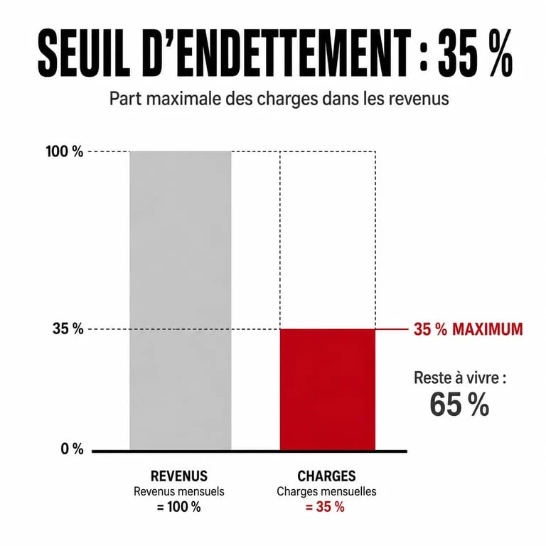 Calcul du taux d'endettement pour un refus de prêt immobilier 2026