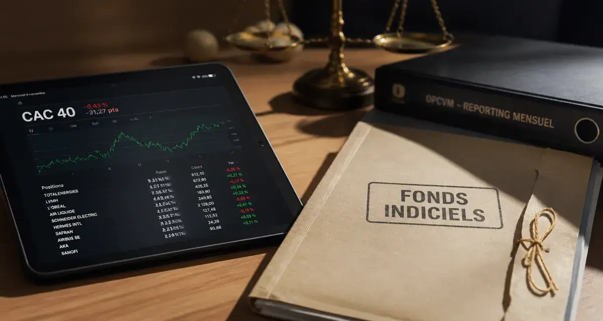 Fonds indiciels et ETF : graphiques et positions sur tableau