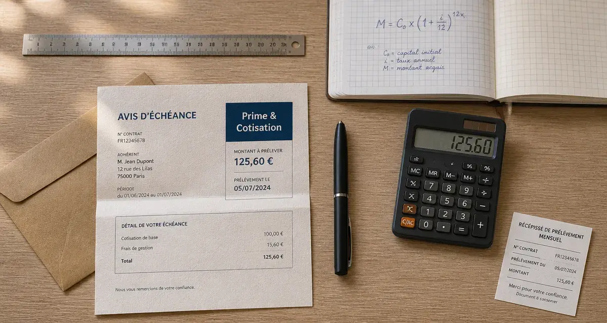 Prime d assurance mensualisée : coût annuel à surveiller