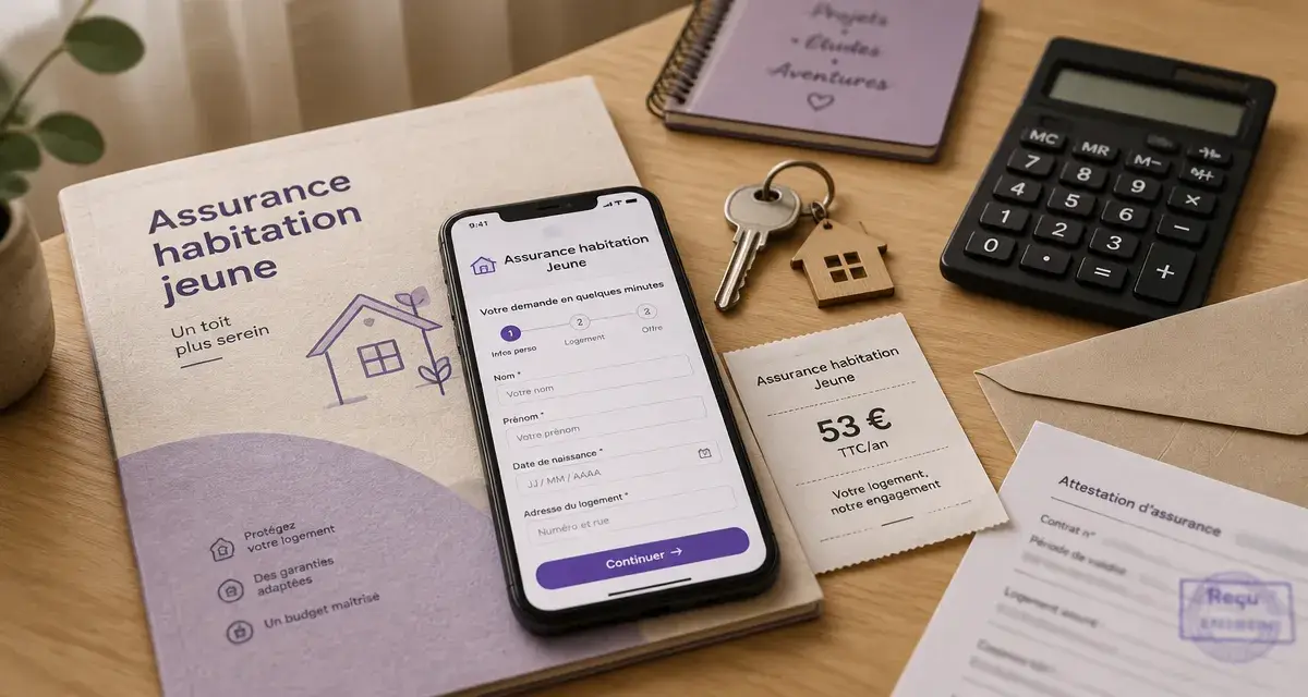 Assurance habitation jeune dès 53 € par an : vérifiez franchises et plafonds
