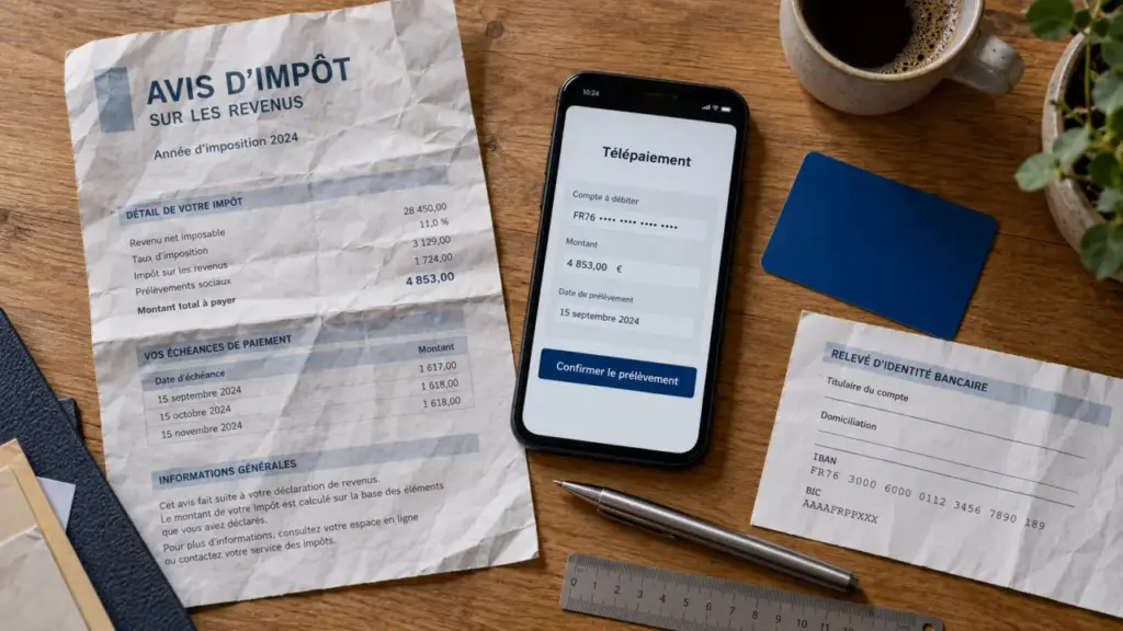 Impôts en ligne paiement : confirmer prélèvement différé