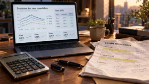 Taxa imobiliária 2025: gráfico de crédito, impacto do BCE